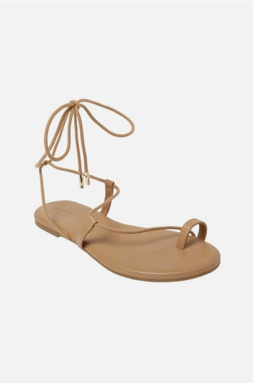 Universal Thread Lace-Up Toe Ring Flat Sandals